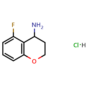 Chemical structure of 5-Fluorochroman-4-amine hydrochloride , CAS 2490709-40-3, AChemBlock U110067
