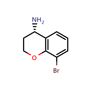 Chemical structure of (4S)-8-bromochromane-4-ylamine , CAS 1213648-96-4, AChemBlock U110074