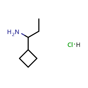 Chemical structure of 1-Cyclobutylpropan-1-amine hydrochloride , CAS 2138507-91-0, AChemBlock U110099