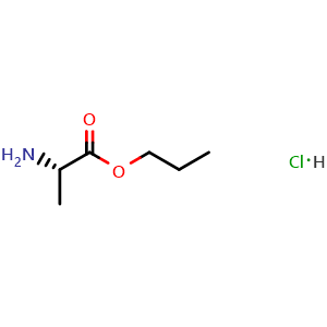 Chemical structure of Propyl (2S)-2-aminopropanoate hydrochloride , CAS 122774-31-6, AChemBlock U110103