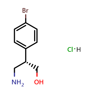 Chemical structure of (S)-3-(4-bromophenyl)-beta-alaninol hydrochloride , CAS 1213312-07-2, AChemBlock U110114