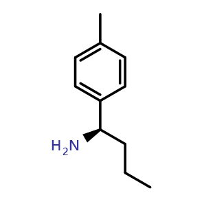 Chemical structure of (1R)-1-(4-methylphenyl)butylamine , CAS 698378-47-1, AChemBlock U110140