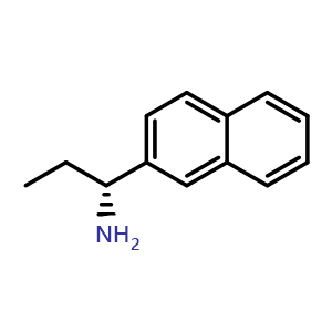 Chemical structure of (1R)-1-(2-naphthyl)propylamine , CAS 254437-97-3, AChemBlock U110224