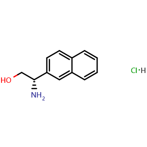 Chemical structure of (S)-2-amino-2-(naphthalen-2-yl)ethanol hydrochloride , CAS 2829292-71-7, AChemBlock U110227