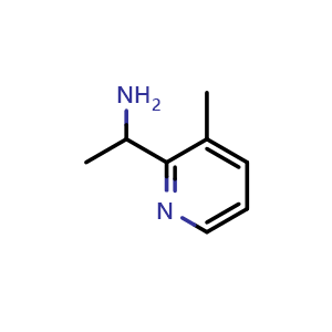 Chemical structure of 1-(3-Methyl-2-pyridinyl)ethanamine , CAS 780803-63-6, AChemBlock U110281