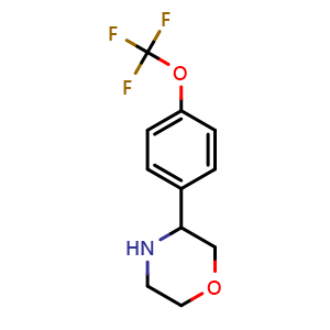 Chemical structure of Trifluoro(4-morpholin-3-ylphenoxy)methane , CAS 1270504-22-7, AChemBlock U110327