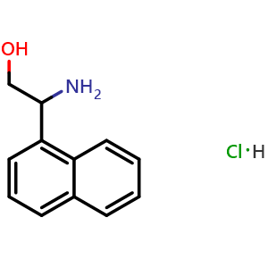 Chemical structure of 2-Amino-2-(naphthalen-1-yl)ethan-1-ol hydrochloride , CAS 1251925-26-4, AChemBlock U110356