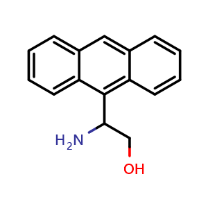 Chemical structure of 2-Amino-2-(9-anthryl)ethan-1-ol , CAS 874912-75-1, AChemBlock U110413