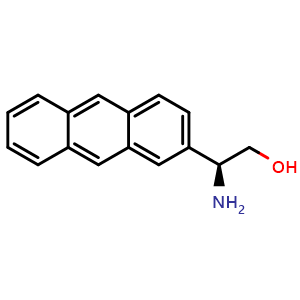 Chemical structure of (2S)-2-amino-2-(2-anthryl)ethan-1-ol , CAS 1213581-06-6, AChemBlock U110415