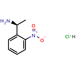 Chemical structure of (S)-1-(2-nitrophenyl)ethanamine hydrochloride , CAS 1113041-80-7, AChemBlock U110434