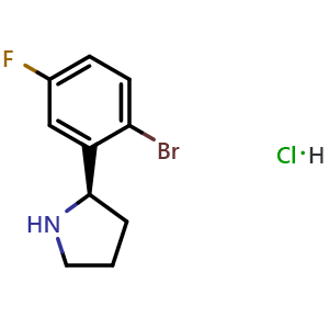 (2R)-2-(2-bromo-5-fluorophenyl)pyrrolidine hydrochloride