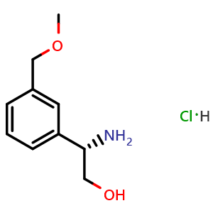 Chemical structure of (S)-2-amino-2-(3-(methoxymethyl)phenyl)ethanol hydrochloride , CAS 2061996-45-8, AChemBlock U110507