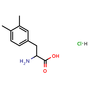 Chemical structure of 2-Amino-3-(3,4-dimethylphenyl)propanoic acid hydrochloride , CAS 103957-56-8, AChemBlock U110529