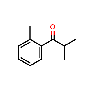 Chemical structure of 2-Methyl-1-(2-methylphenyl)propan-1-one , CAS 2040-21-3, AChemBlock U110554