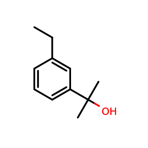 Chemical structure of 2-(3-Ethylphenyl)-2-propanol , CAS 104174-63-2, AChemBlock U110562