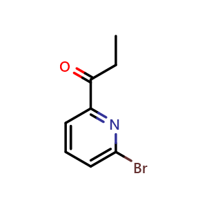 Chemical structure of 1-(6-Bromopyridin-2-yl)propan-1-one , CAS 341556-25-0, AChemBlock U110590
