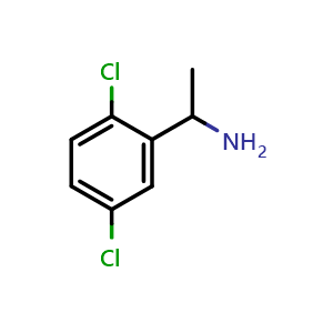 Chemical structure of 1-(2,5-Dichloro-phenyl)-ethylamine , CAS 603945-51-3, AChemBlock U110593