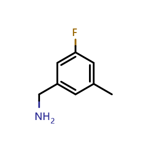 Chemical structure of 3-Fluoro-5-methylbenzylamine , CAS 771573-02-5, AChemBlock U110631