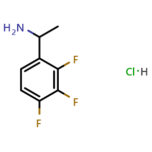 Chemical structure of 1-(2,3,4-Trifluorophenyl)ethan-1-amine hydrochloride , CAS 321318-41-6, AChemBlock U110643