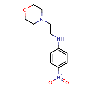 Chemical structure of N-(2-morpholinoethyl)-4-nitroaniline , CAS 77755-81-8, AChemBlock U110656