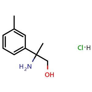 Chemical structure of 2-Amino-2-(3-methylphenyl)propan-1-ol hydrochloride , CAS 2816913-15-0, AChemBlock U110658