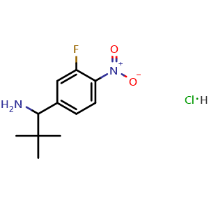 1-(3-Fluoro-4-nitrophenyl)-2,2-dimethylpropan-1-amine hydrochloride