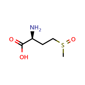 Chemical structure of L-methionine sulfoxide , CAS 3226-65-1, AChemBlock U110677