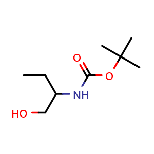 Chemical structure of N-Boc-2-amino-1-butanol , CAS 193086-15-6, AChemBlock U110680