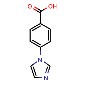 Chemical structure of 4-(1H-imidazol-1-yl)benzoic acid , CAS 17616-04-5, AChemBlock U110686