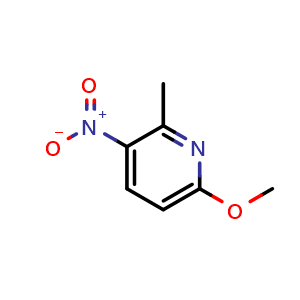 Chemical structure of 6-Methoxy-3-nitro-2-picoline , CAS 5467-69-6, AChemBlock U110689