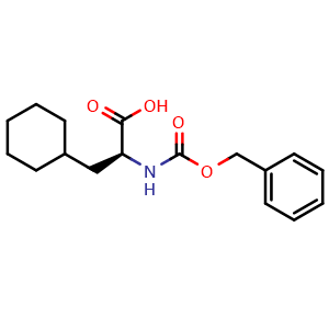 Chemical structure of Cbz-3-cyclohexyl-L-alanine , CAS 25341-42-8, AChemBlock U110690