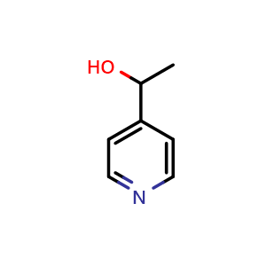 Chemical structure of 4-(1-Hydroxyethyl)pyridine , CAS 23389-75-5, AChemBlock U110703