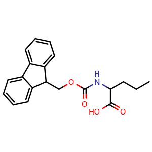 Chemical structure of Fmoc-DL-norvaline , CAS 144701-21-3, AChemBlock U110707