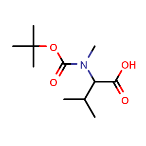 Chemical structure of Boc-N-methyl-DL-valine , CAS 13850-91-4, AChemBlock U110713