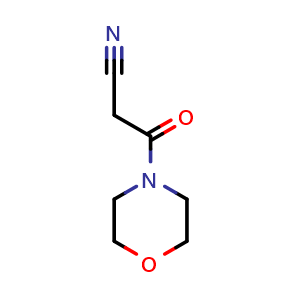 Chemical structure of B-oxo-4-morpholinepropanenitrile , CAS 15029-32-0, AChemBlock U110718