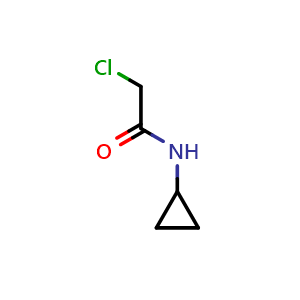 Chemical structure of 2-Chloro-N-cyclopropylacetamide , CAS 19047-31-5, AChemBlock U110719