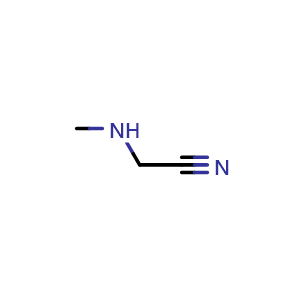 Chemical structure of 2-(Methylamino)-acetonitrile , CAS 5616-32-0, AChemBlock U110738