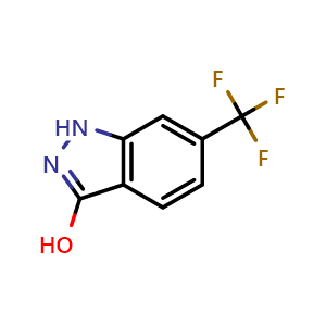 Chemical structure of 6-Trifluoromethyl-3-hydroxy-1H-indazole , CAS 655-96-9, AChemBlock U110769
