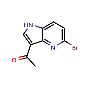 Chemical structure of 3-Acetl-5-bromo-4-azaindole , CAS 1260383-55-8, AChemBlock U110772