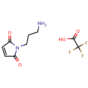 Chemical structure of N-(3-aminopropyl)maleimide trifluoroacetate salt , CAS 886209-47-8, AChemBlock U110782
