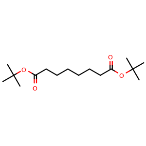 Chemical structure of Bis(1,1-dimethylethyl) 1,6-hexanedicarboxylate , CAS 22173-24-6, AChemBlock U110785