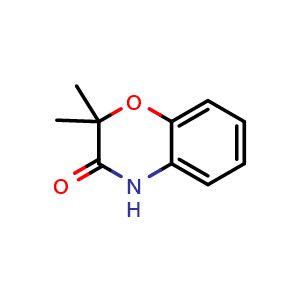 Chemical structure of 2,2-Dimethyl-2H-1,4-benzoxazin-3(4h)-one , CAS 10514-70-2, AChemBlock U110804