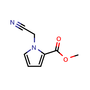 Chemical structure of Methyl 1-(cyanomethyl)-1H-pyrrole-2-carboxylate , CAS 123257-07-8, AChemBlock U110807