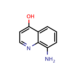 Chemical structure of 8-Amino-4-quinolinol , CAS 53867-95-1, AChemBlock U110815