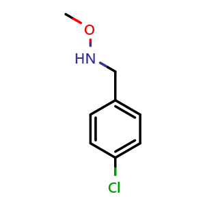 Chemical structure of (4-Chlorophenyl)methyl](methoxy)amine , CAS 54615-16-6, AChemBlock U110823