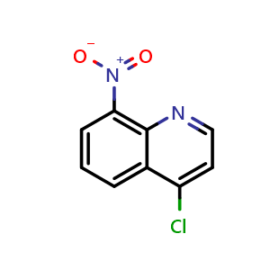 Chemical structure of 4-Chloro-8-nitroquinoline , CAS 23833-99-0, AChemBlock U110832