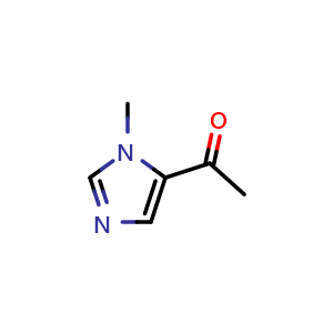 Chemical structure of 1-(1-Methyl-1H-imidazol-5-yl)ethanone , CAS 20970-50-7, AChemBlock U110834