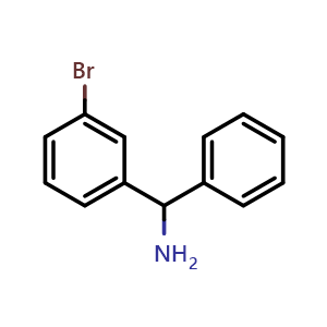Chemical structure of Alpha-(3-bromophenyl)benzylamine , CAS 55095-16-4, AChemBlock U110843