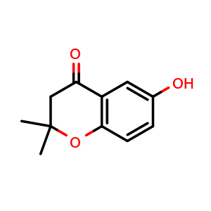 Chemical structure of 2,2-Dimethyl-6-hydroxy-4-chromanone , CAS 31366-85-5, AChemBlock U110854