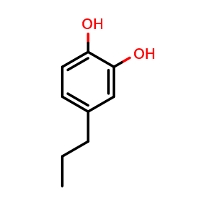 Chemical structure of 4-Propylcatechol , CAS 2525-02-2, AChemBlock U110870
